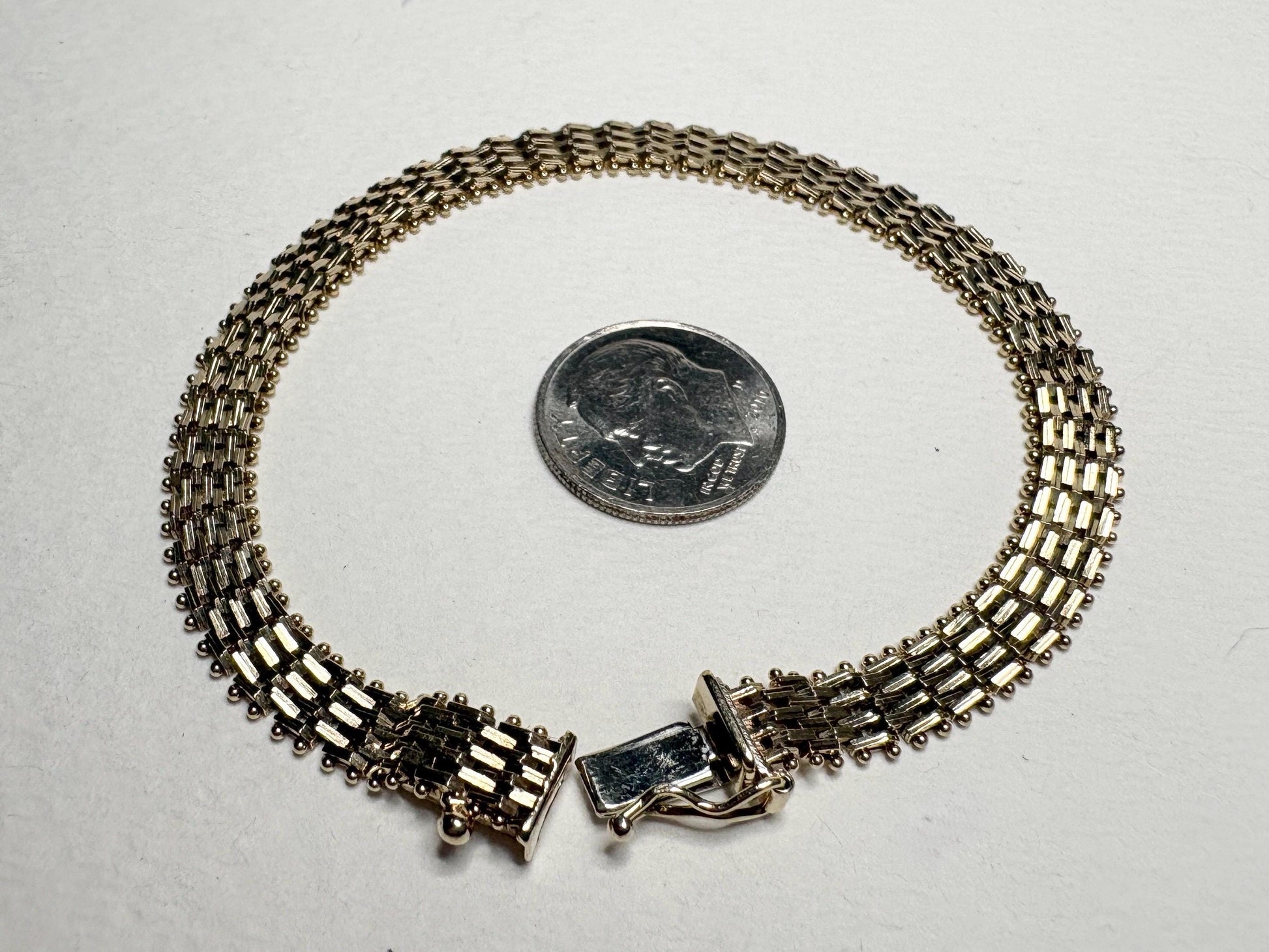 Imperial Gold Riccio Bracelet Solid 14k Gold 11.9g 7.25" - NewLifeJewelryVault