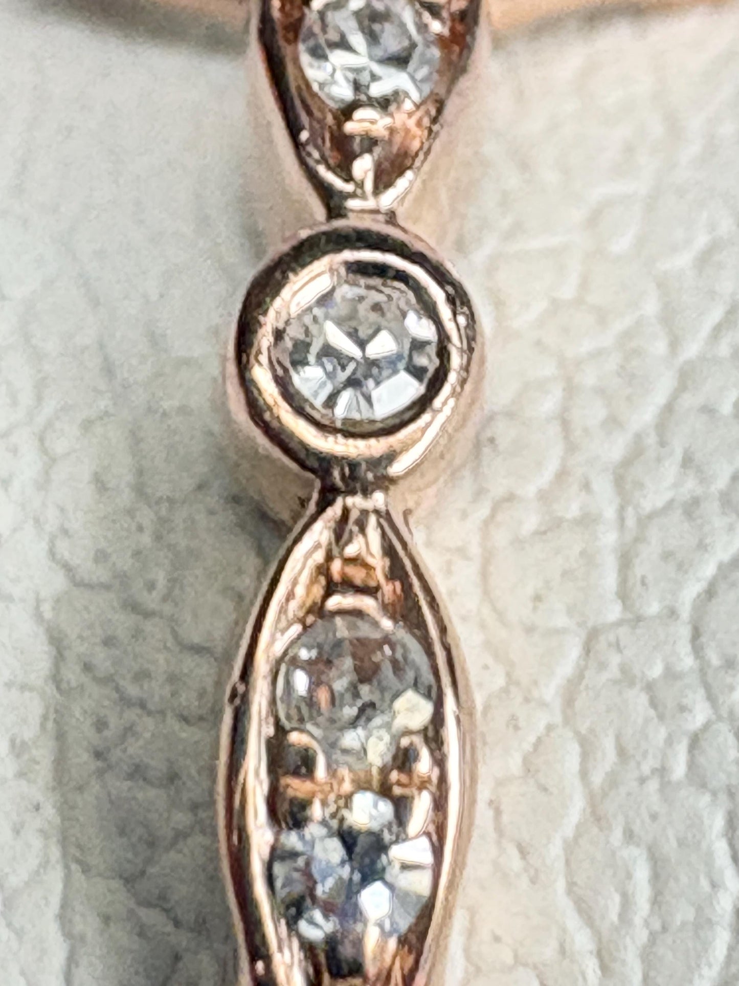 Blue Zircon and Diamond Halo Milgrain Ring in 14k Rose Gold size 6.75 - NewLifeJewelryVault