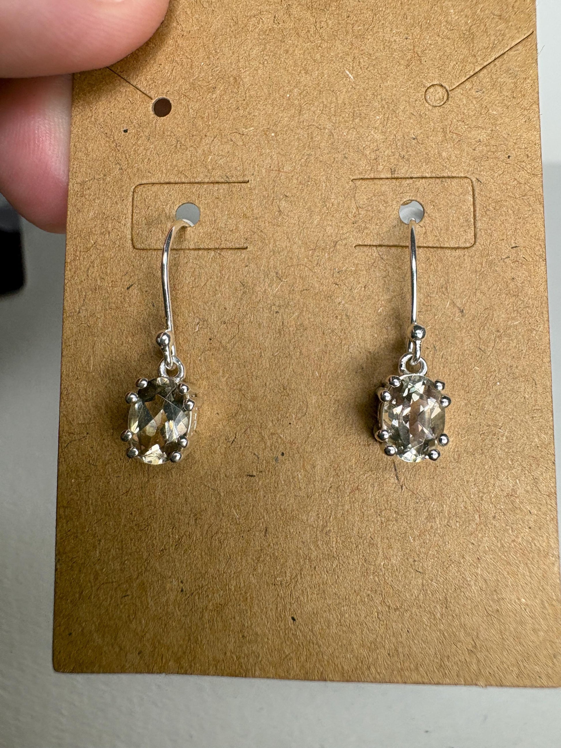 Oregon Sunstone Bi Color Dangle Drop Earrings Sterling Silver - NewLifeJewelryVault