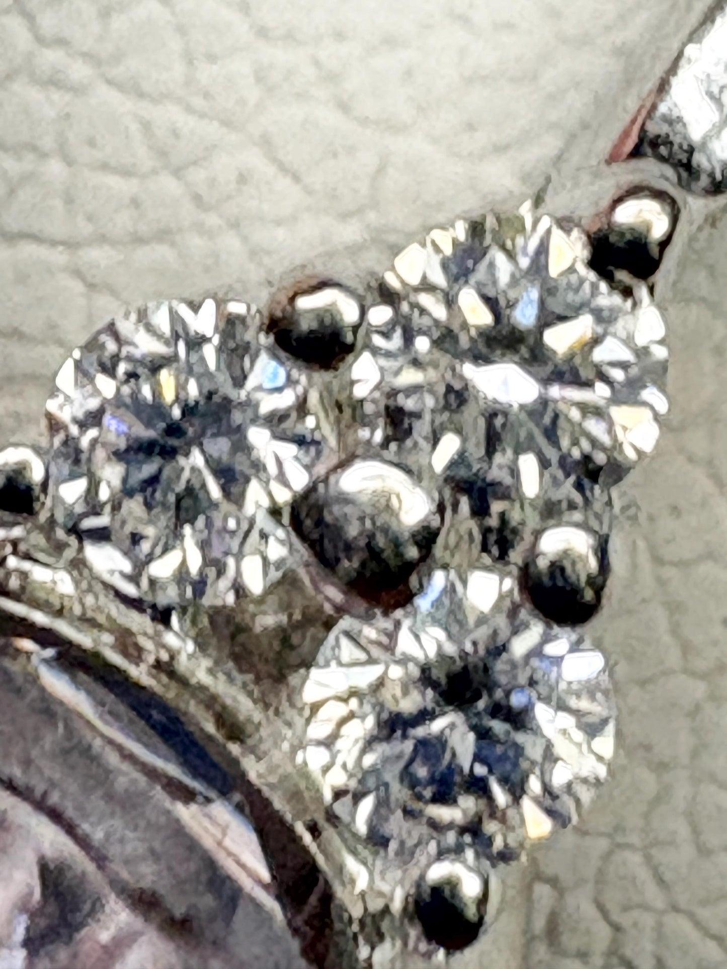Kunzite and Diamond East West Set Ring Solid 14k White Gold size 6.75 - NewLifeJewelryVault