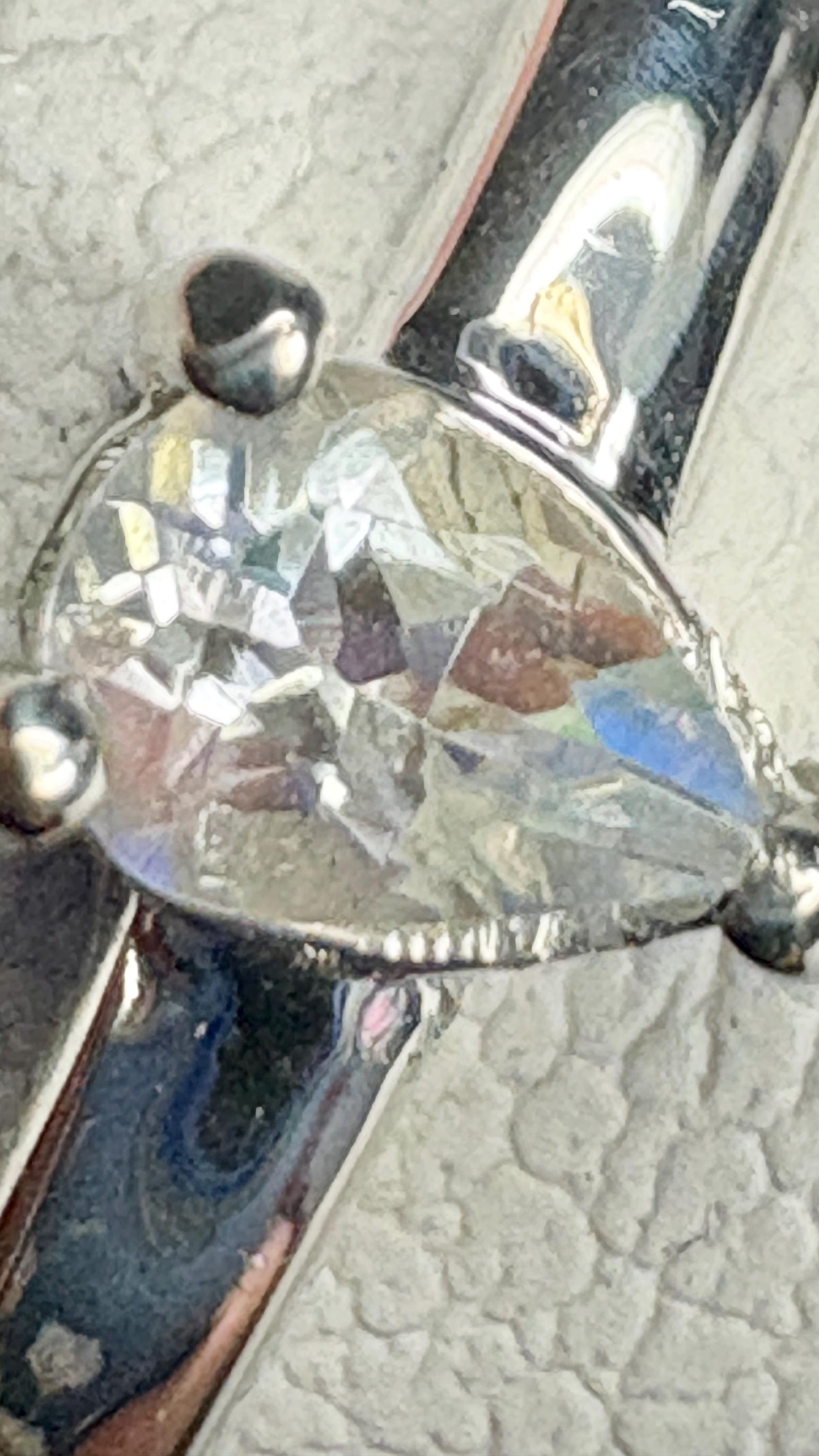 Madagascar Rainbow Moonstone Tear Pear Solitaire Ring in Sterling Silver size 7 - NewLifeJewelryVault