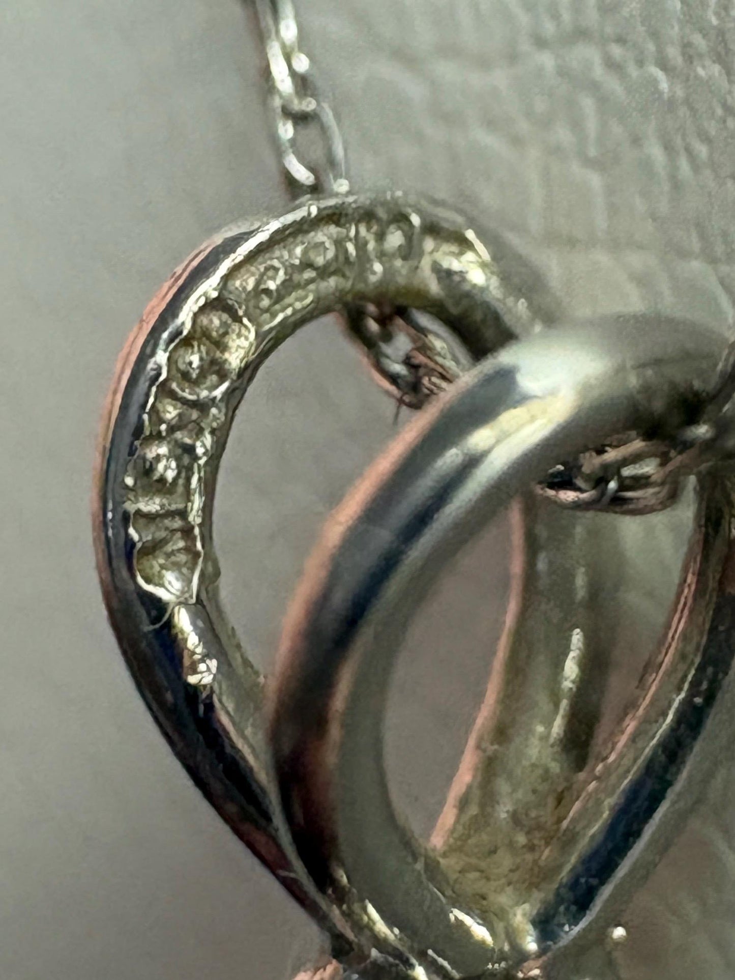 Pink Tourmaline and Diamond Pendant 14k White Gold on 10k Chain 18" - NewLifeJewelryVault