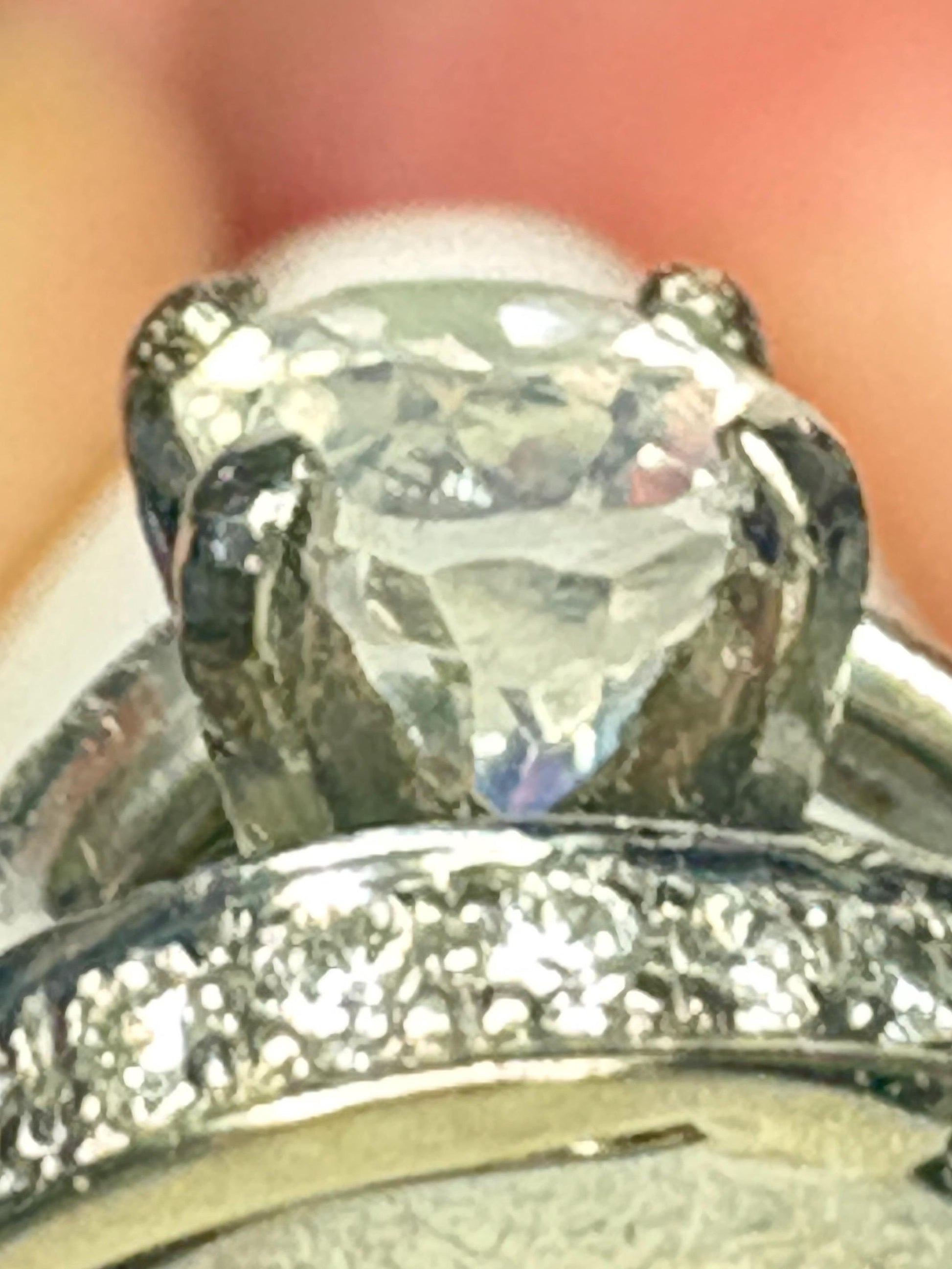 Madagascar Rainbow Moonstone Diamond Bypass Shane Co Ring Solid 14k White Gold size 8.25 - NewLifeJewelryVault