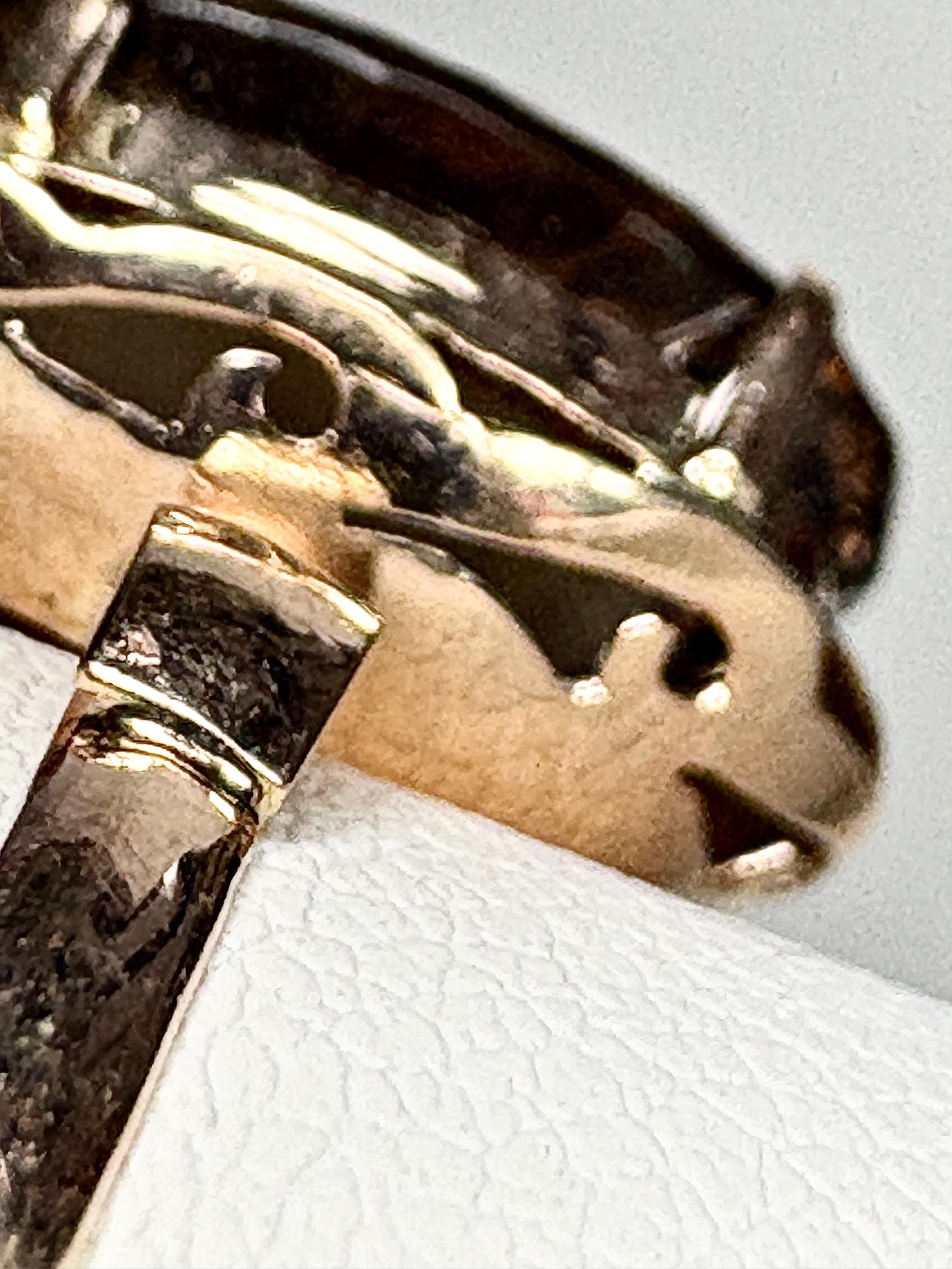 Vintage Arts and Crafts Ring with Fancy Cut Smokey Quartz Solid 10k Gold size 7.25 - NewLifeJewelryVault