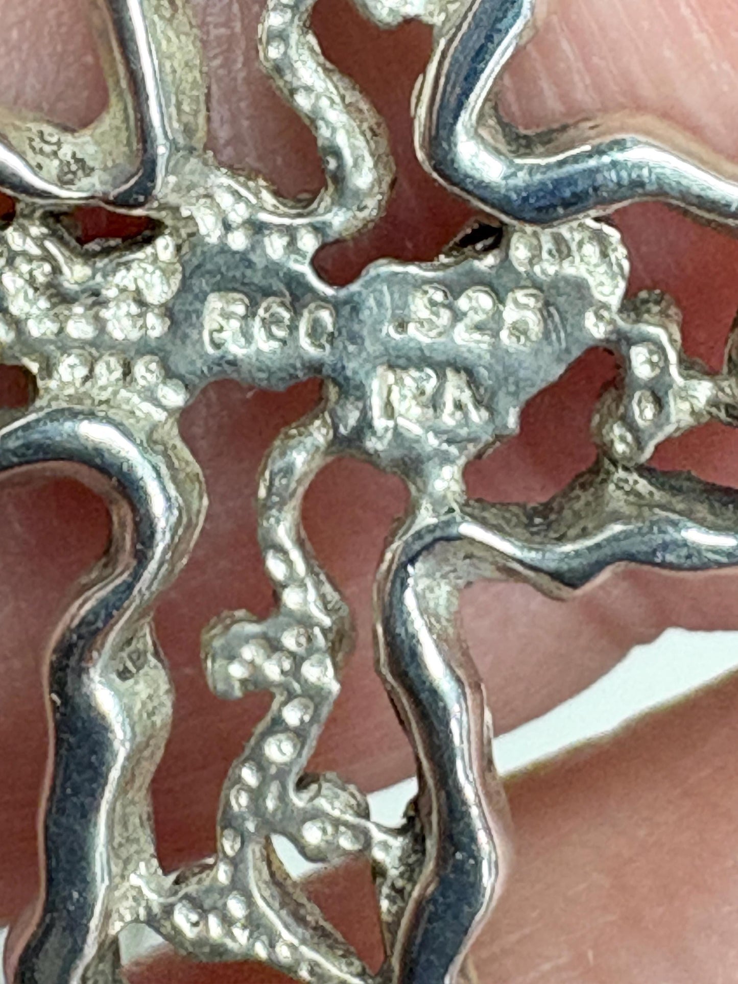 Vintage Black Hills Gold Cross Pendant Necklace Sterling Silver 12k Gold 19" - NewLifeJewelryVault
