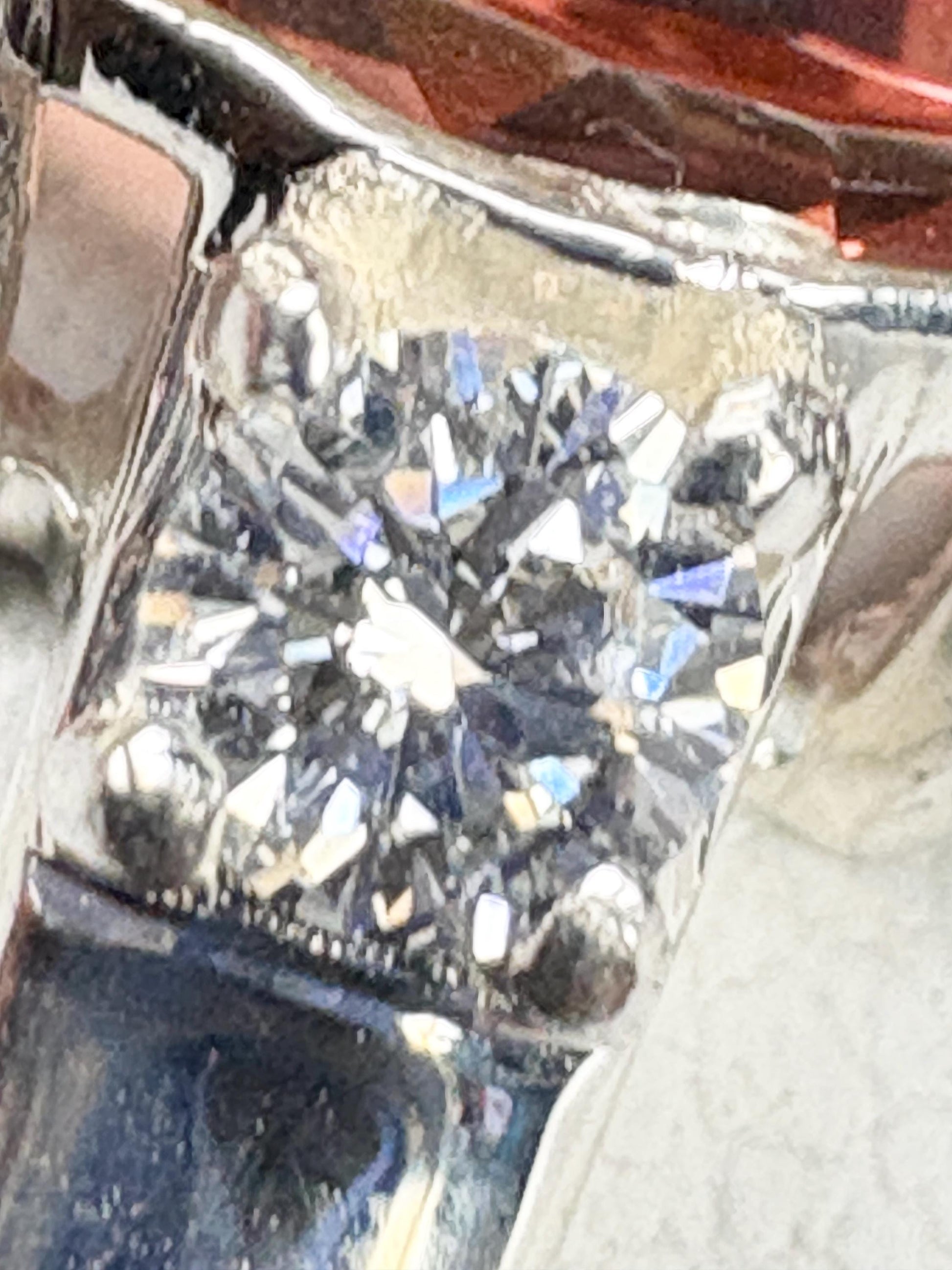 Oregon Sunstone and Lab-Grown Diamond Ring in Sterling Silver size 6.5 - NewLifeJewelryVault