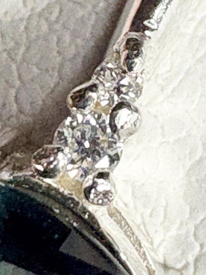 Montana Sapphire and Diamond Ring Sterling Silver size 7 - NewLifeJewelryVault