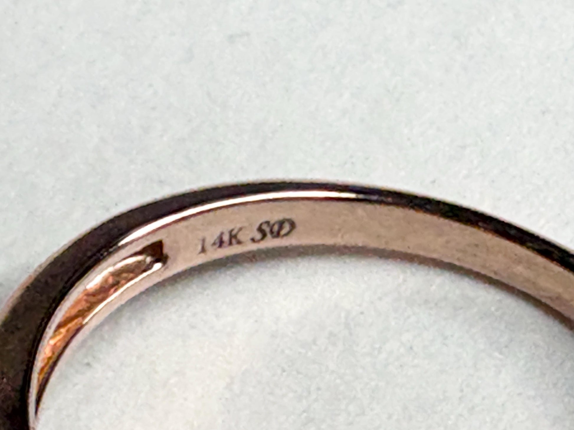 Morganite and Natural Pink Diamond Ring Solid 14k Rose Gold size 6.75 - NewLifeJewelryVault