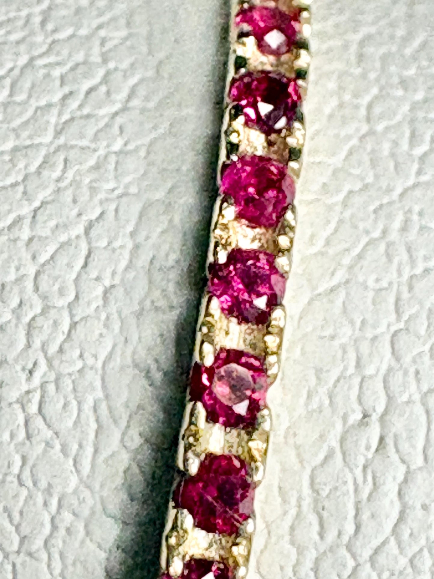 Natural Ruby Petite Full Eternity Band Ring Solid 14k Gold size 7 - NewLifeJewelryVault