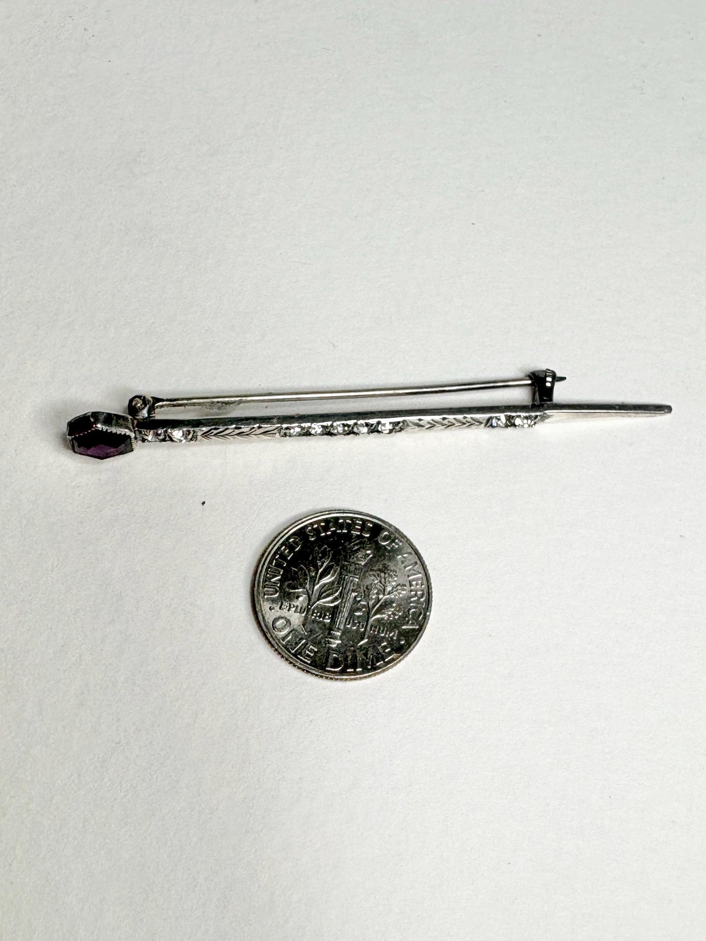 Art Deco Comet Brooch Sterling Silver - NewLifeJewelryVault