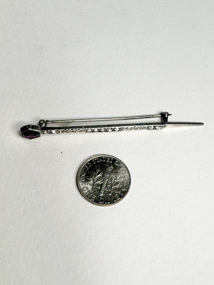 Art Deco Comet Brooch Sterling Silver - NewLifeJewelryVault