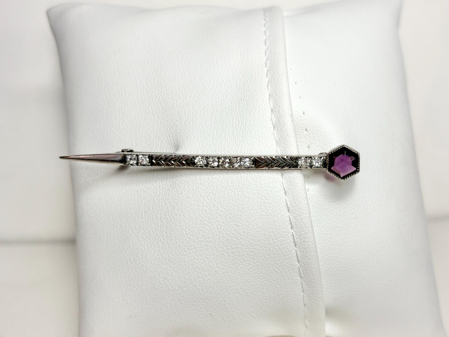 Art Deco Comet Brooch Sterling Silver - NewLifeJewelryVault