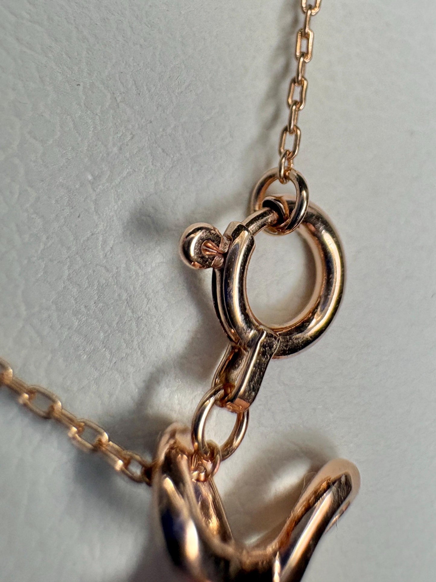 Small Hauyne Cross Necklace in Solid 14k Rose Gold with 10K RG Chain 17.75" - NewLifeJewelryVault