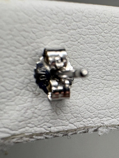 Petalite Stud Earrings 14k White Gold 6x4mm - NewLifeJewelryVault