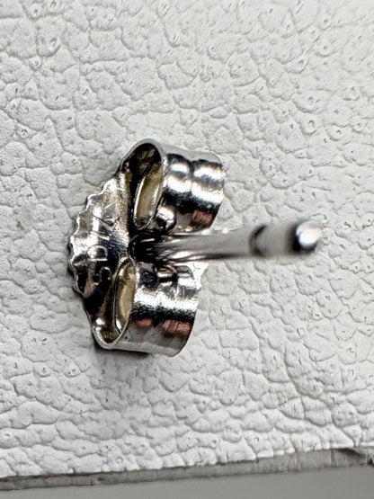 Petalite Stud Earrings 14k White Gold 6x4mm - NewLifeJewelryVault