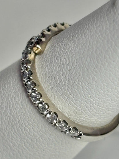 Natural Diamond Bypass Ring Solid 14k White Gold .40ctw size 4 - NewLifeJewelryVault