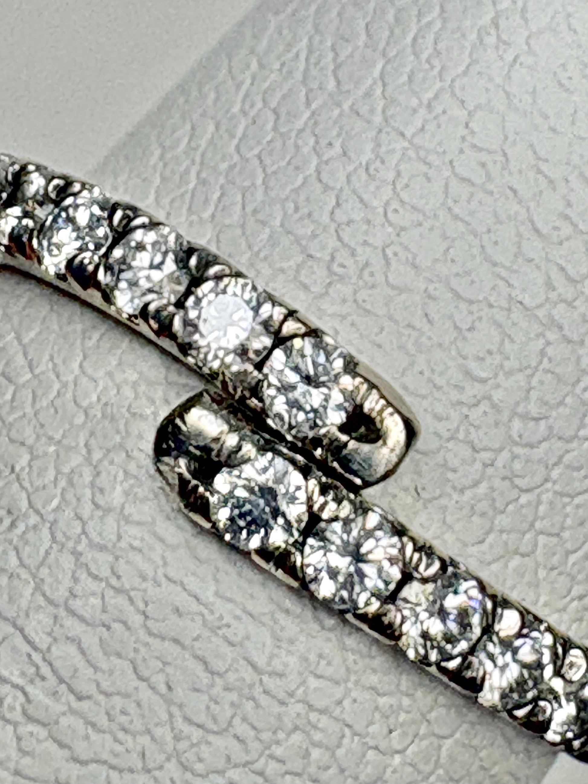 Natural Diamond Bypass Ring Solid 14k White Gold .40ctw size 4 - NewLifeJewelryVault