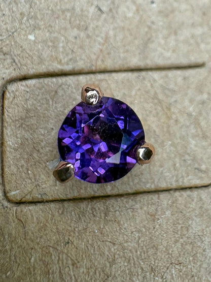 Amethyst Four Peaks Mine Arizona Stud Earrings in Rose Gold 4mm - NewLifeJewelryVault