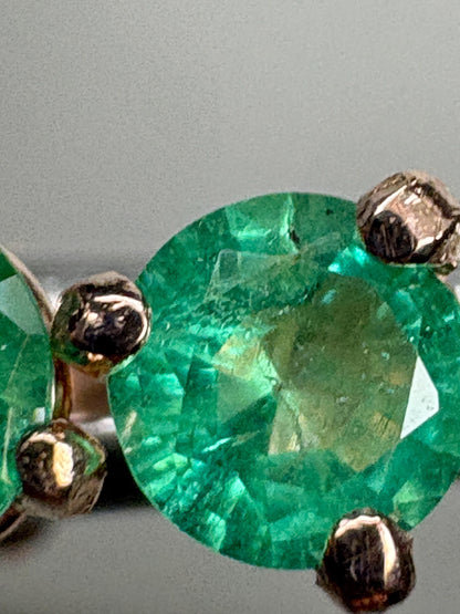 Natural Emerald Stud Earrings in Rose Gold 4mm - NewLifeJewelryVault