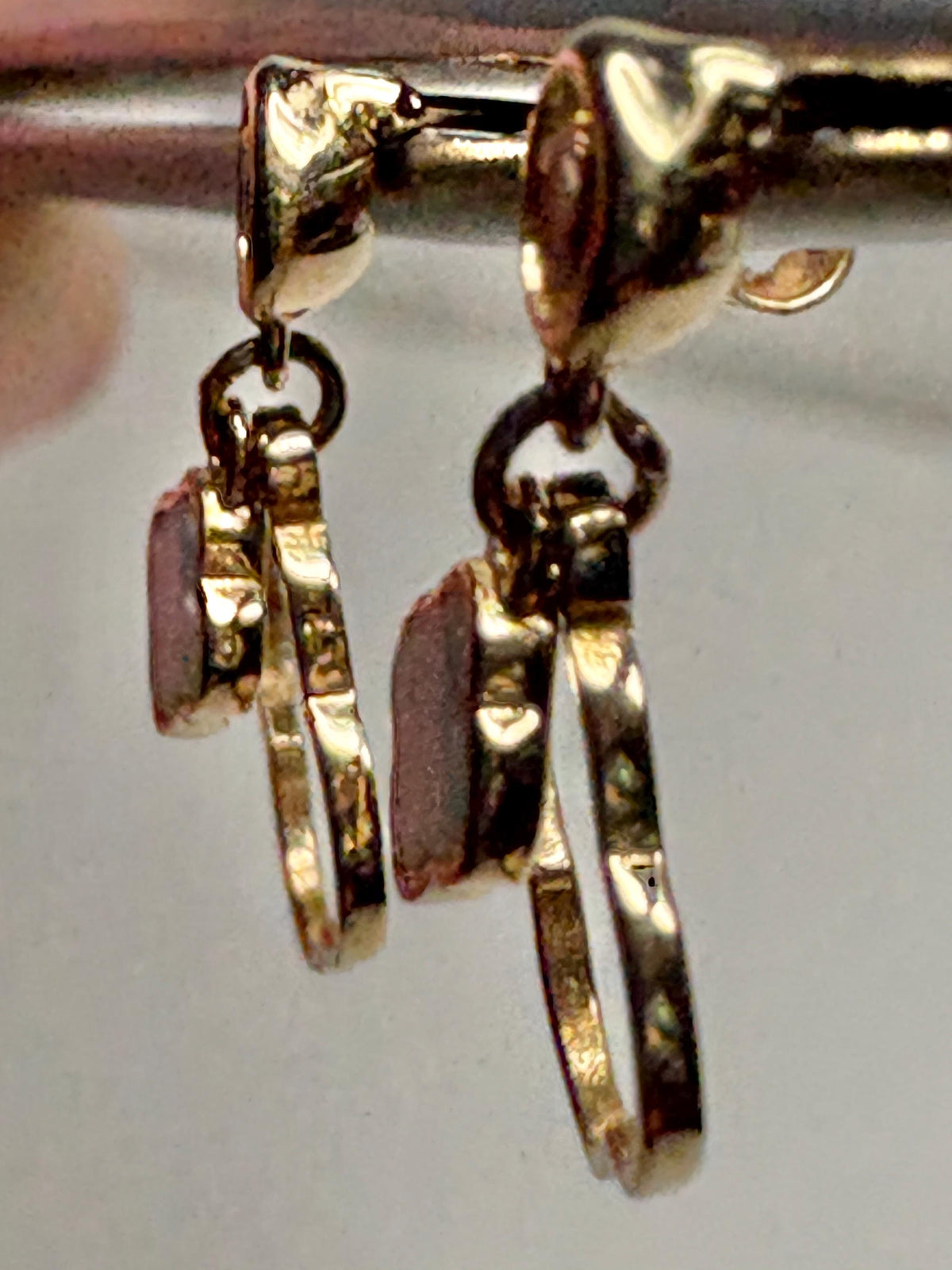 Quatrefoil Mother of Pearl and CZ Dangle Drop Earrings Solid 14k Gold - NewLifeJewelryVault