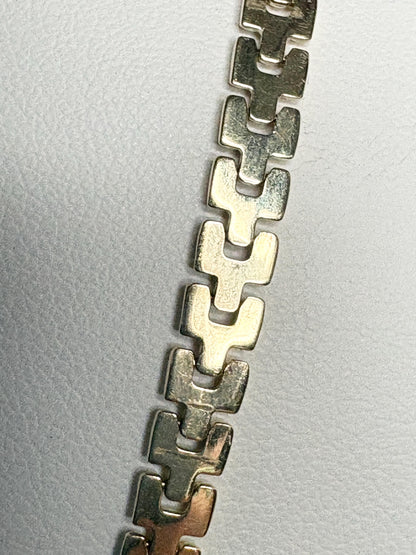 Panther Link Bracelet 14k Gold 6.6g Hollow 7.5" - NewLifeJewelryVault