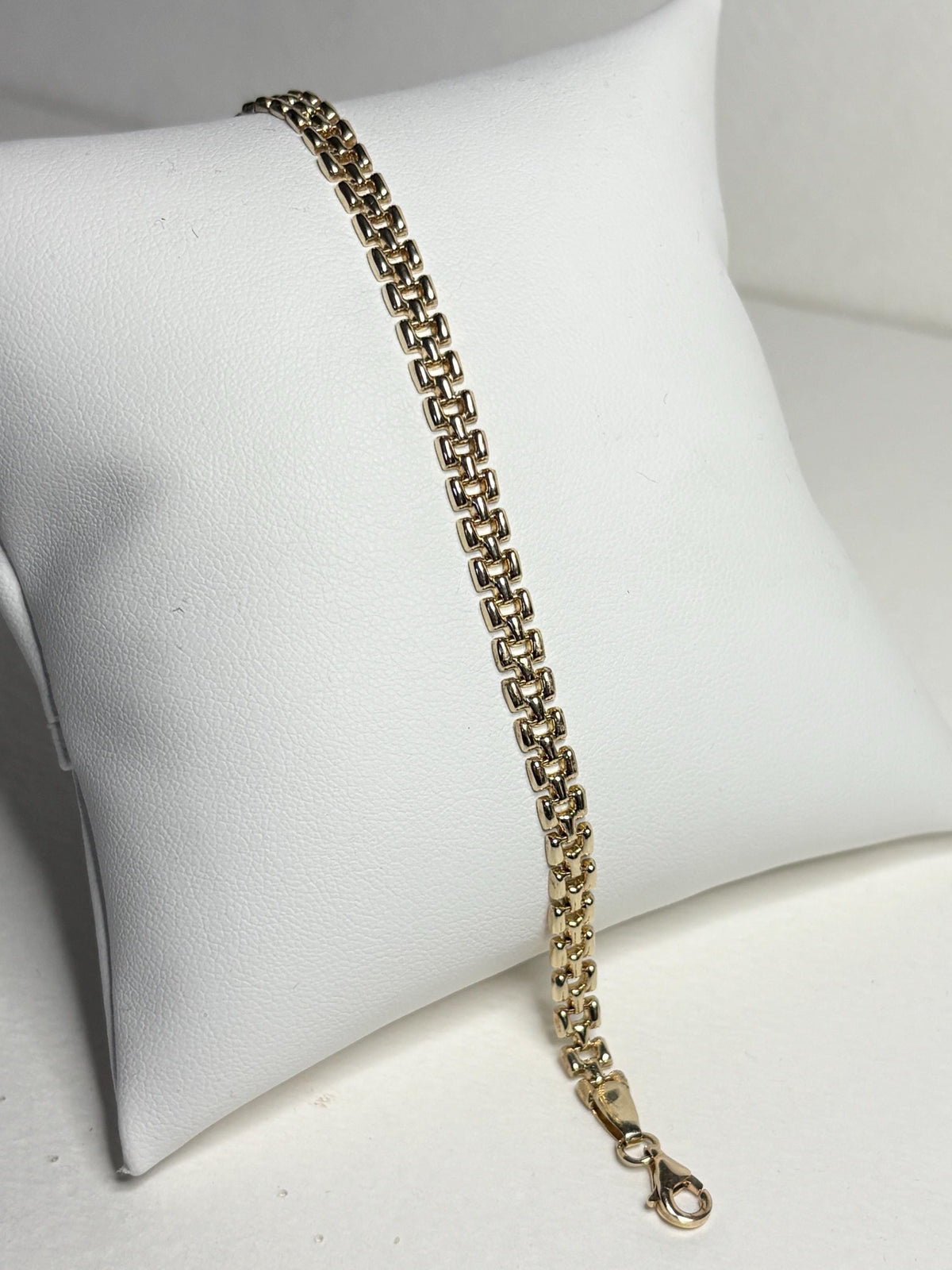 Panther Link Bracelet 14k Gold 6.6g Hollow 7.5" - NewLifeJewelryVault