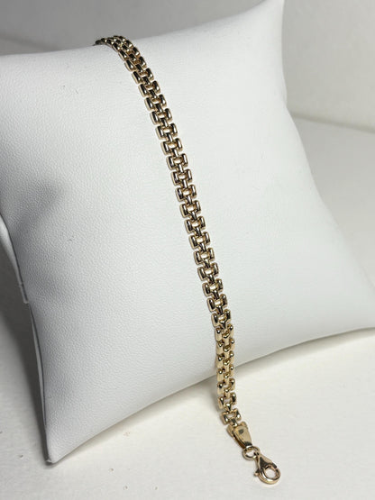 Panther Link Bracelet 14k Gold 6.6g Hollow 7.5" - NewLifeJewelryVault