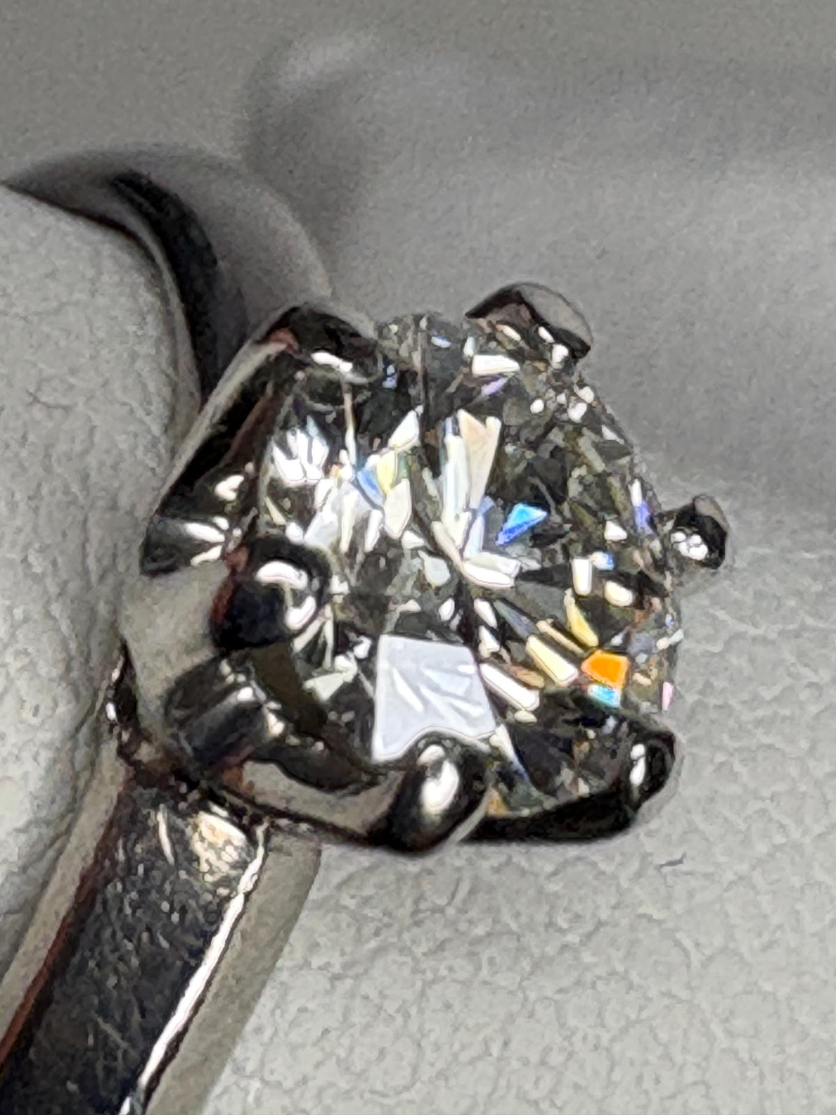 Natural Diamond Solitaire 6mm in 6 Prong Knife Edge Solid 950 Platinum band Ring size 7.25 - NewLifeJewelryVault
