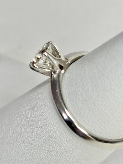 Natural Diamond Solitaire 6mm in 6 Prong Knife Edge Solid 950 Platinum band Ring size 7.25 - NewLifeJewelryVault