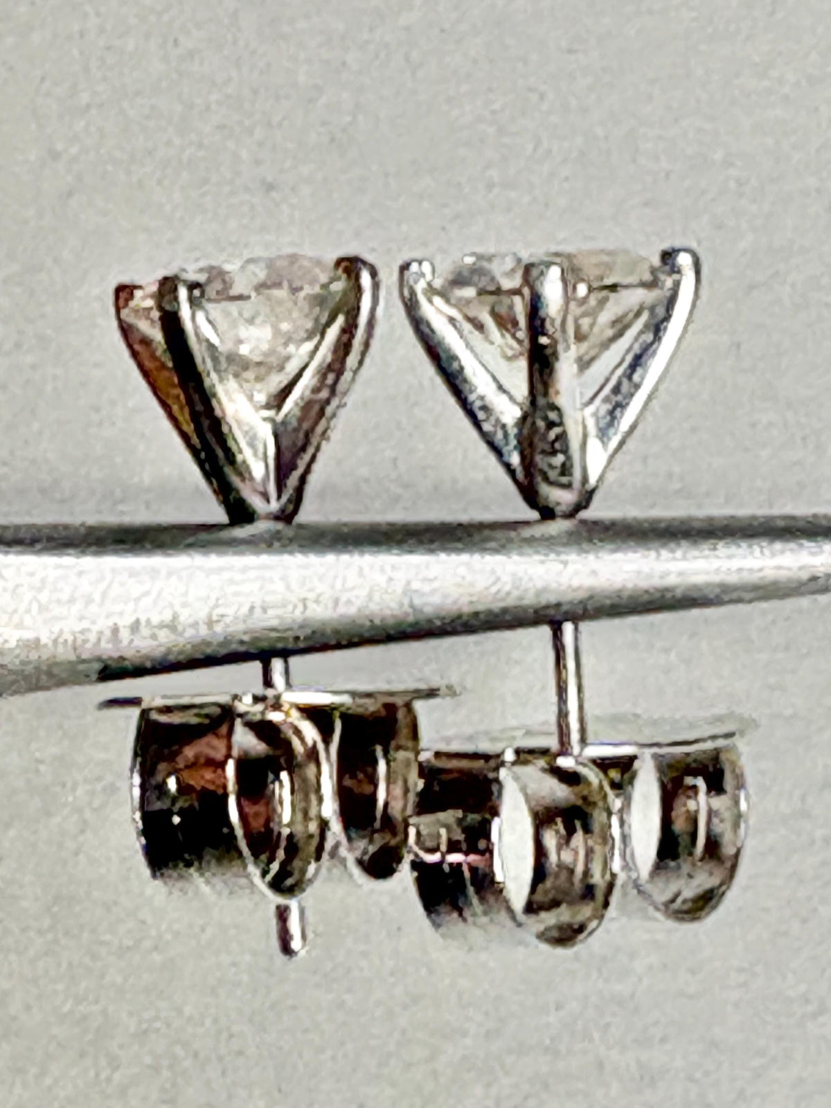 2ctw Moissanite Stud Earrings Sterling Silver 6.5mm - NewLifeJewelryVault