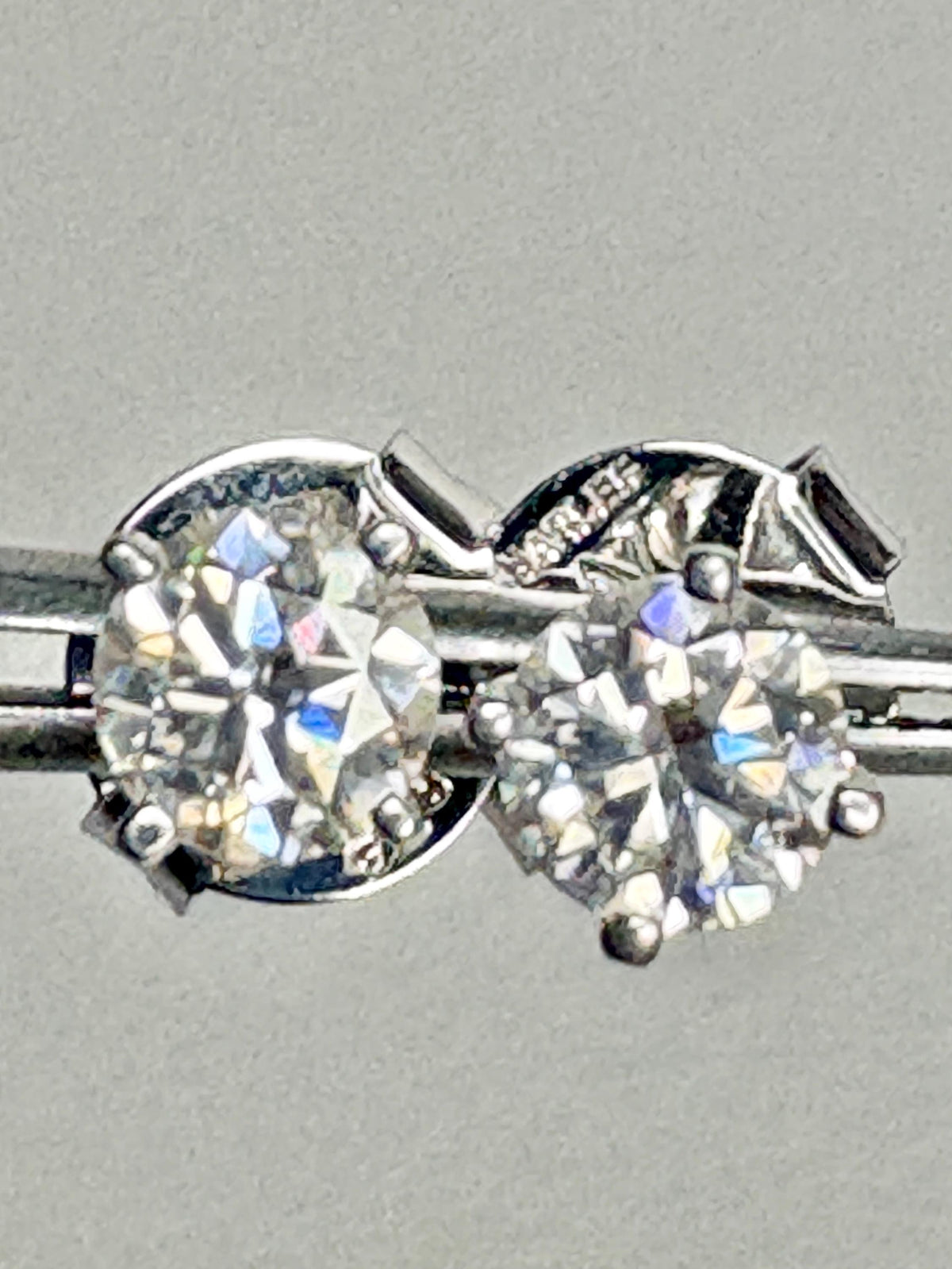 2ctw Moissanite Stud Earrings Sterling Silver 6.5mm - NewLifeJewelryVault