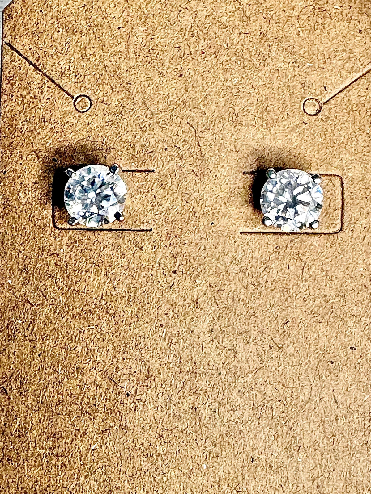 2ctw Moissanite Stud Earrings Sterling Silver 6.5mm - NewLifeJewelryVault