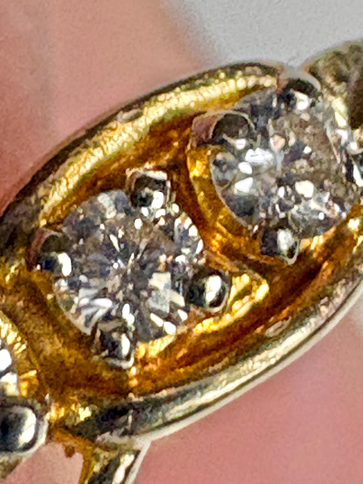 Black Hills Gold Natural 5 Diamond Ring Solid 10k Gold size 7.5 - NewLifeJewelryVault