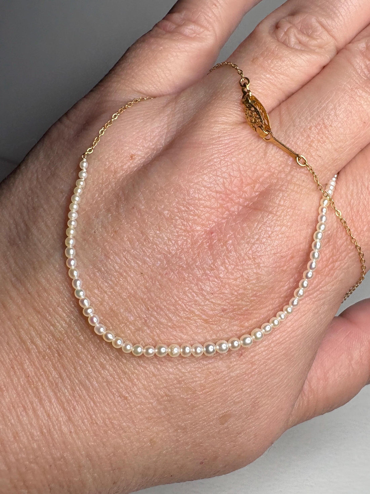 Natural Art Deco Juergens & Andersen Add-A-Pearl Necklace in 14k Gold 20" - NewLifeJewelryVault