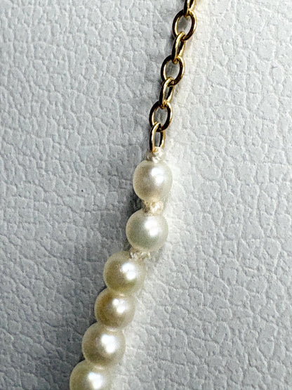 Natural Art Deco Juergens & Andersen Add-A-Pearl Necklace in 14k Gold 20" - NewLifeJewelryVault