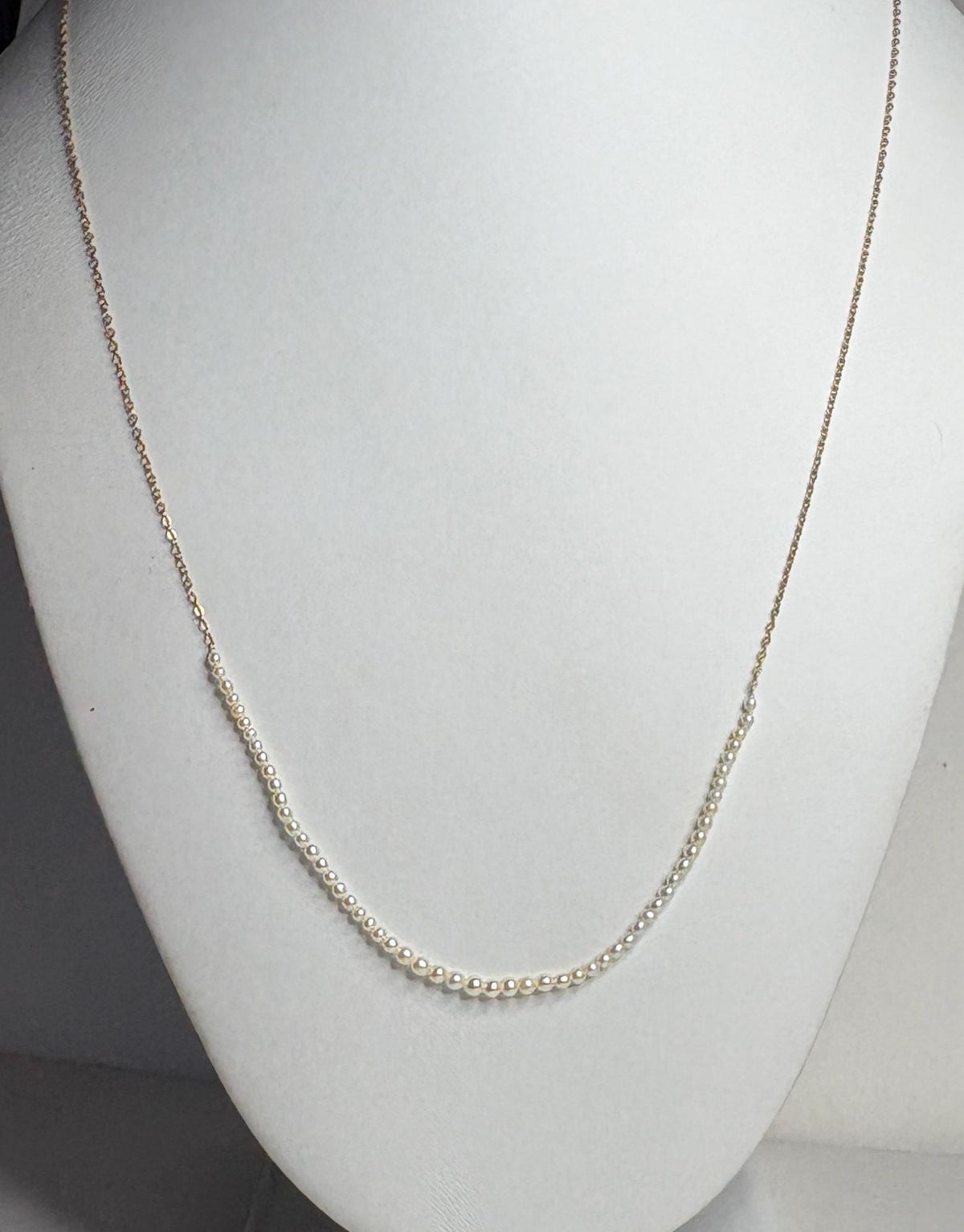 Natural Art Deco Juergens & Andersen Add-A-Pearl Necklace in 14k Gold 20" - NewLifeJewelryVault