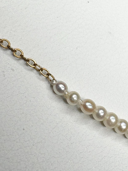 Natural Art Deco Juergens & Andersen Add-A-Pearl Necklace in 14k Gold 20" - NewLifeJewelryVault