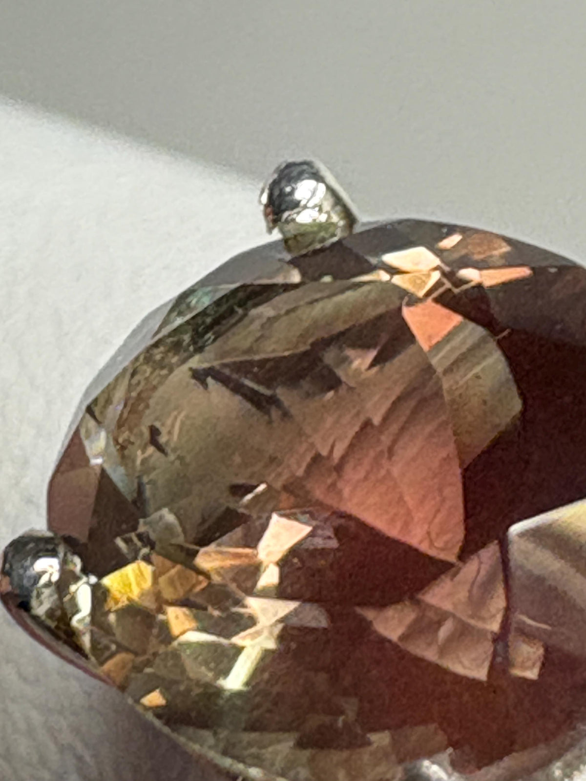 Bi-Color Oregon Sunstone Solitaire Ring in Sterling Silver size 7 - NewLifeJewelryVault