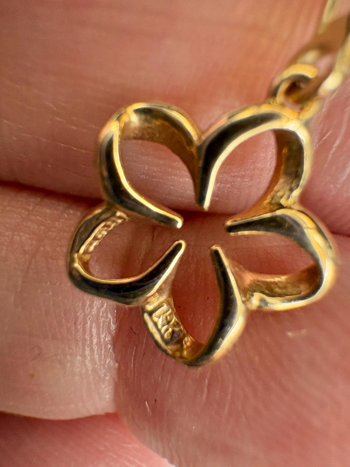 Na Hoku Floating Plumeria Leverback Dangle Drop Earrings in Solid 14k Gold - NewLifeJewelryVault