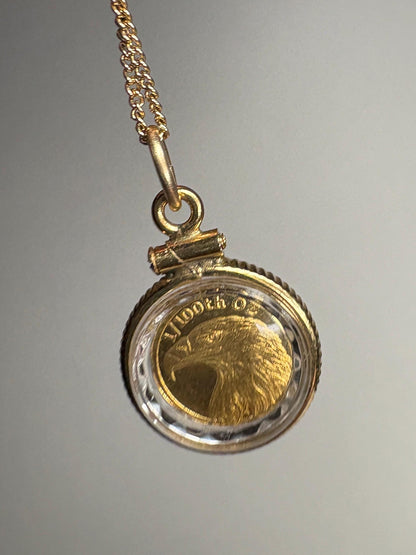 Bullion 24k .999 Coin 1/100oz Shaker Locket Pendant Necklace on Adjustable Gold Plated Sterling Silver 24-26" - NewLifeJewelryVault