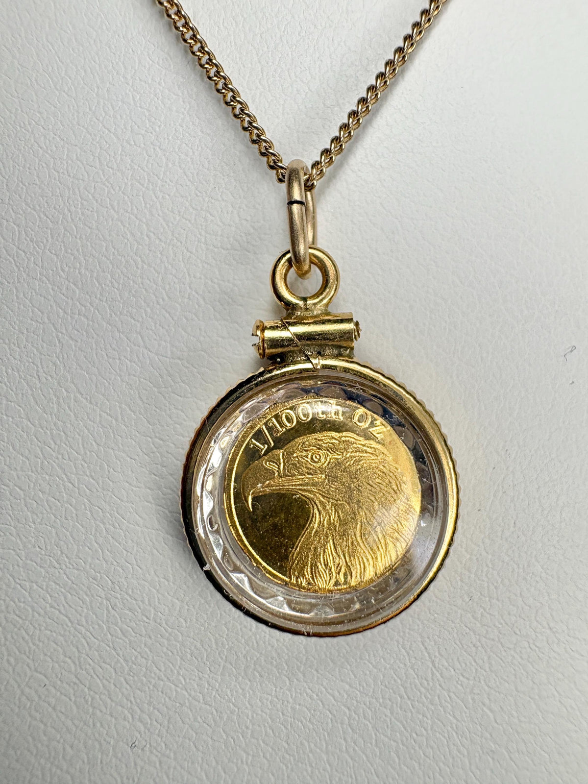 Bullion 24k .999 Coin 1/100oz Shaker Locket Pendant Necklace on Adjustable Gold Plated Sterling Silver 24-26" - NewLifeJewelryVault