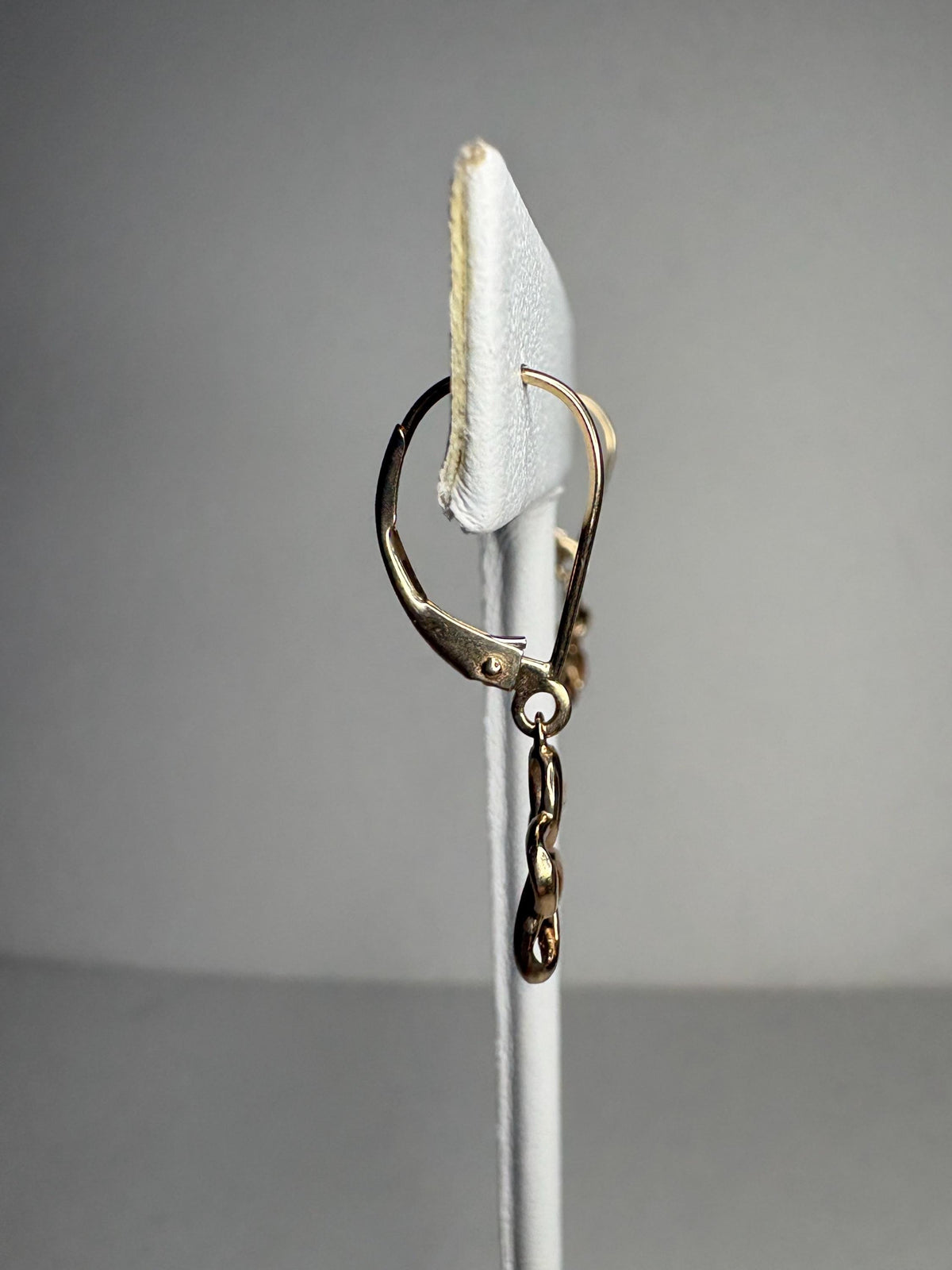 Na Hoku Floating Plumeria Leverback Dangle Drop Earrings in Solid 14k Gold - NewLifeJewelryVault