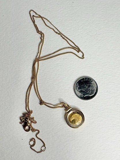 Bullion 24k .999 Coin 1/100oz Shaker Locket Pendant Necklace on Adjustable Gold Plated Sterling Silver 24-26" - NewLifeJewelryVault