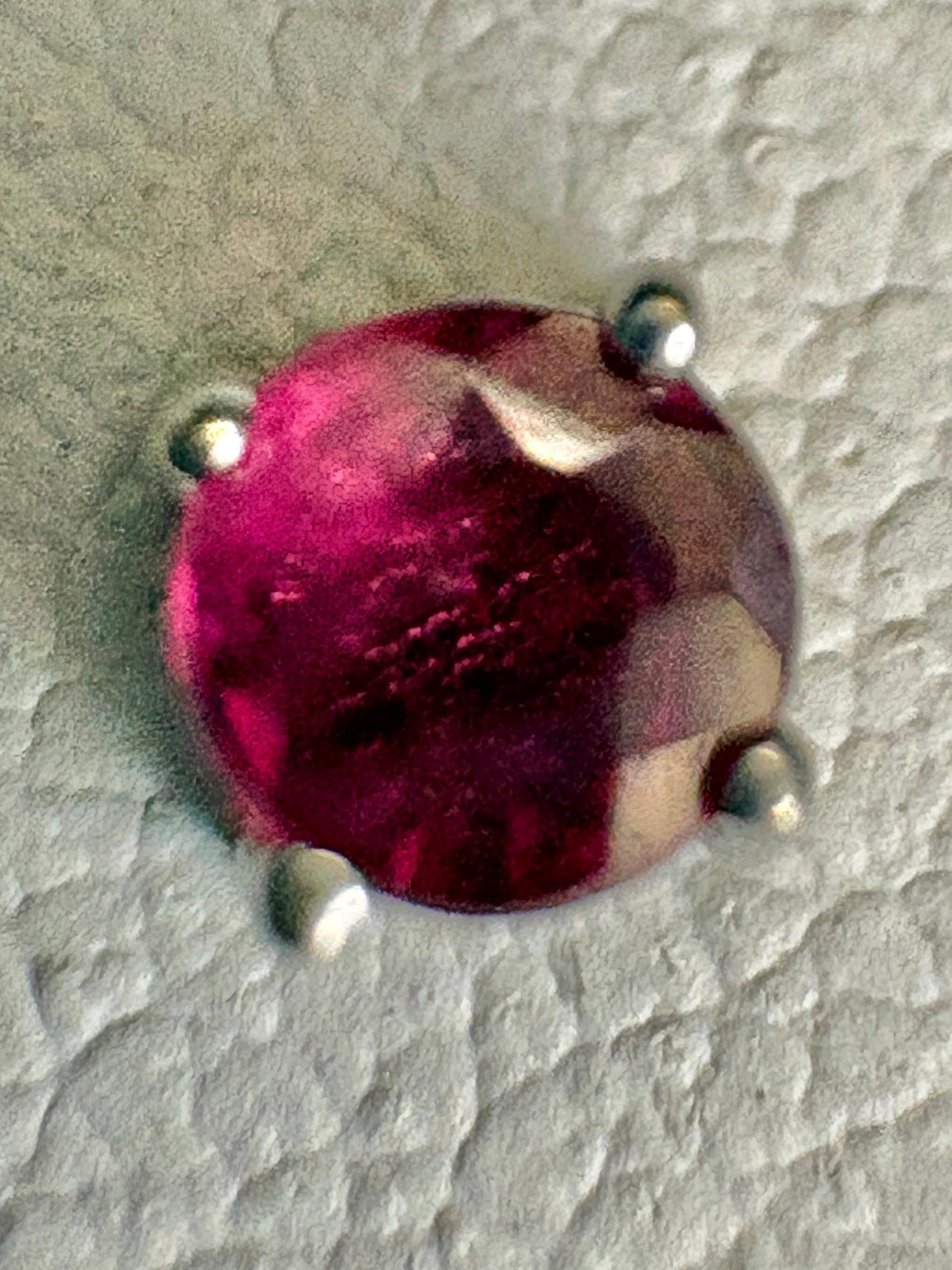 Small Ruby Stud Earrings in Solid 14k White Gold 2.89mm - NewLifeJewelryVault