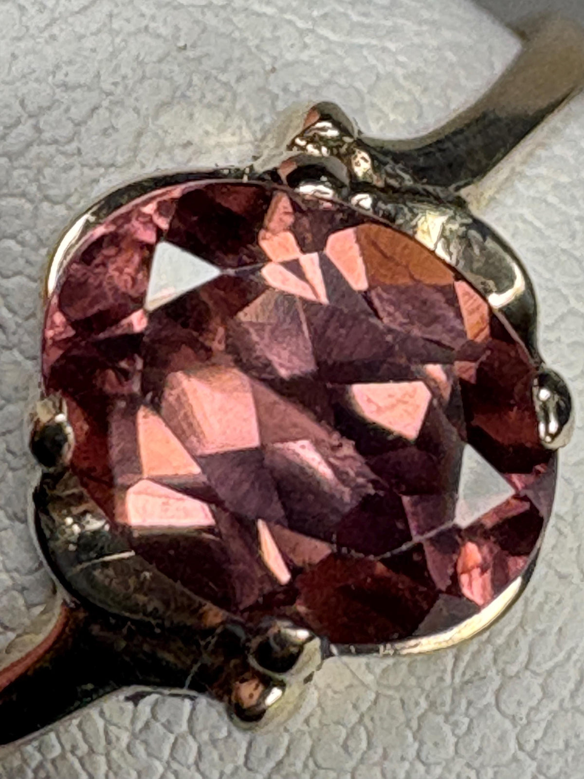 Natural Rose Pink Zircon in Solid 10k Gold size 6 - NewLifeJewelryVault