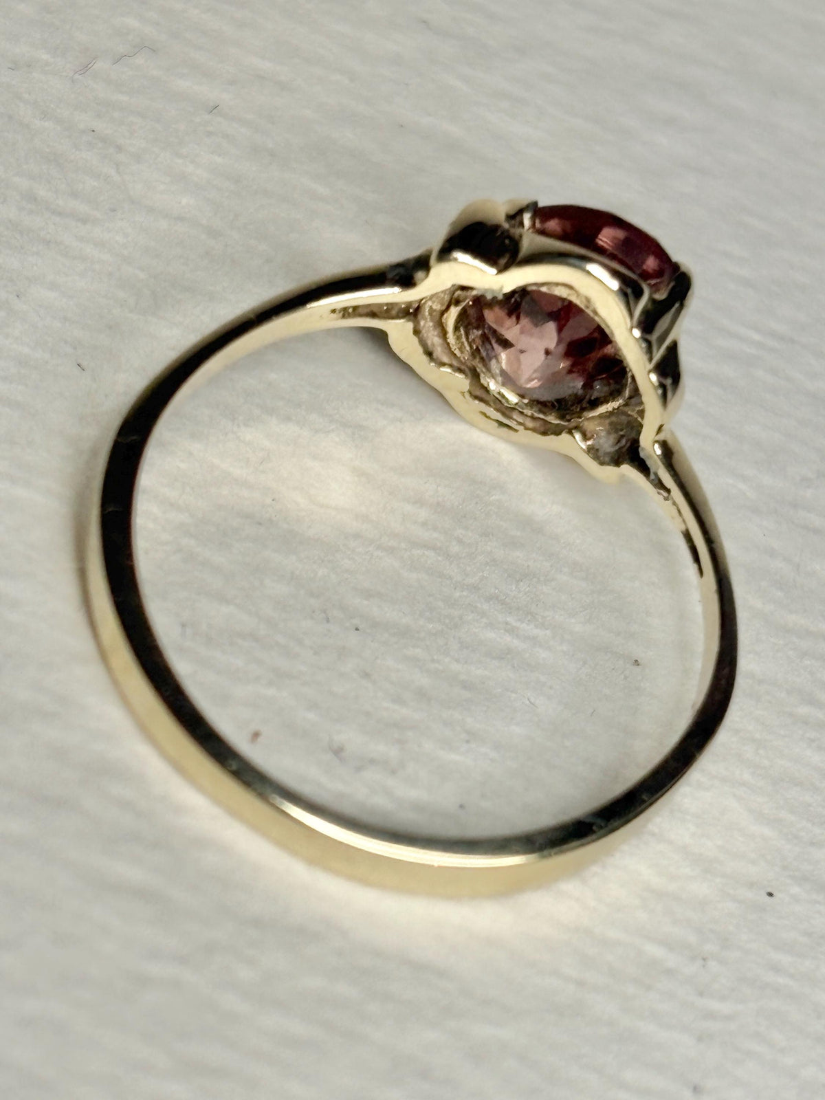 Natural Rose Pink Zircon in Solid 10k Gold size 6 - NewLifeJewelryVault