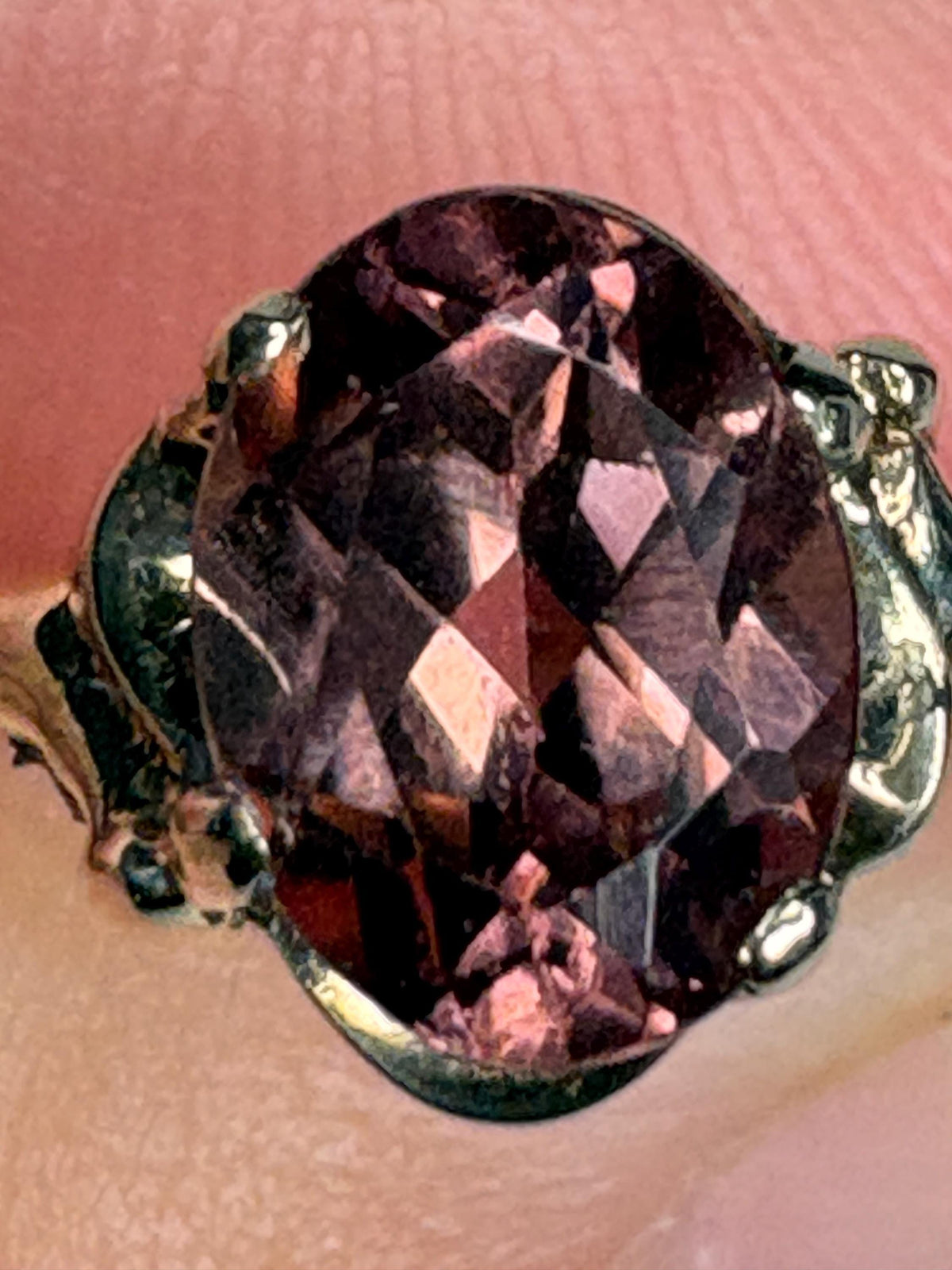 Natural Rose Pink Zircon in Solid 10k Gold size 6 - NewLifeJewelryVault