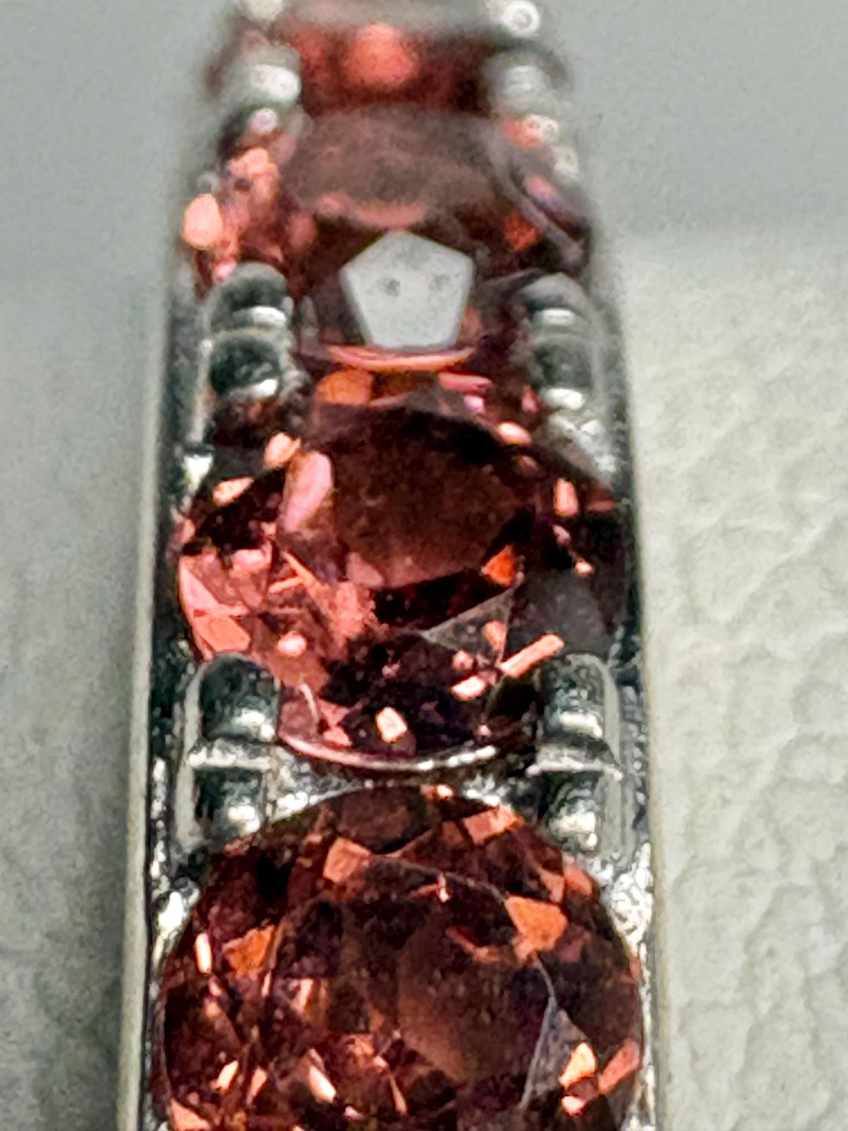 Garnet Full Eternity Band Ring in Sterling Silver size 6 - NewLifeJewelryVault