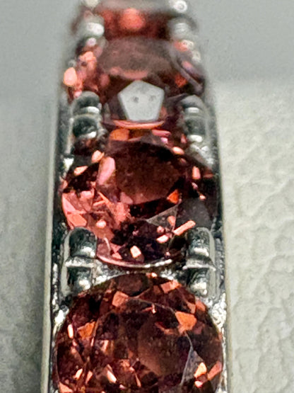 Garnet Full Eternity Band Ring in Sterling Silver size 6 - NewLifeJewelryVault
