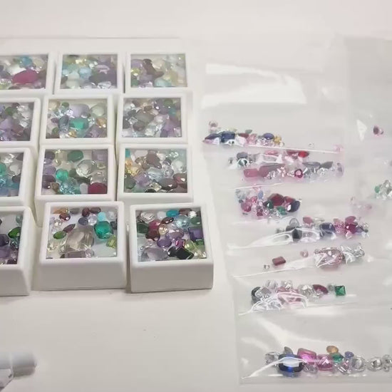 Mixed Faced and Cab Gemstones Natural Parcel with Bonus Synthetic Gems For Craft, Recut, or Gem ID More than 50ctw
